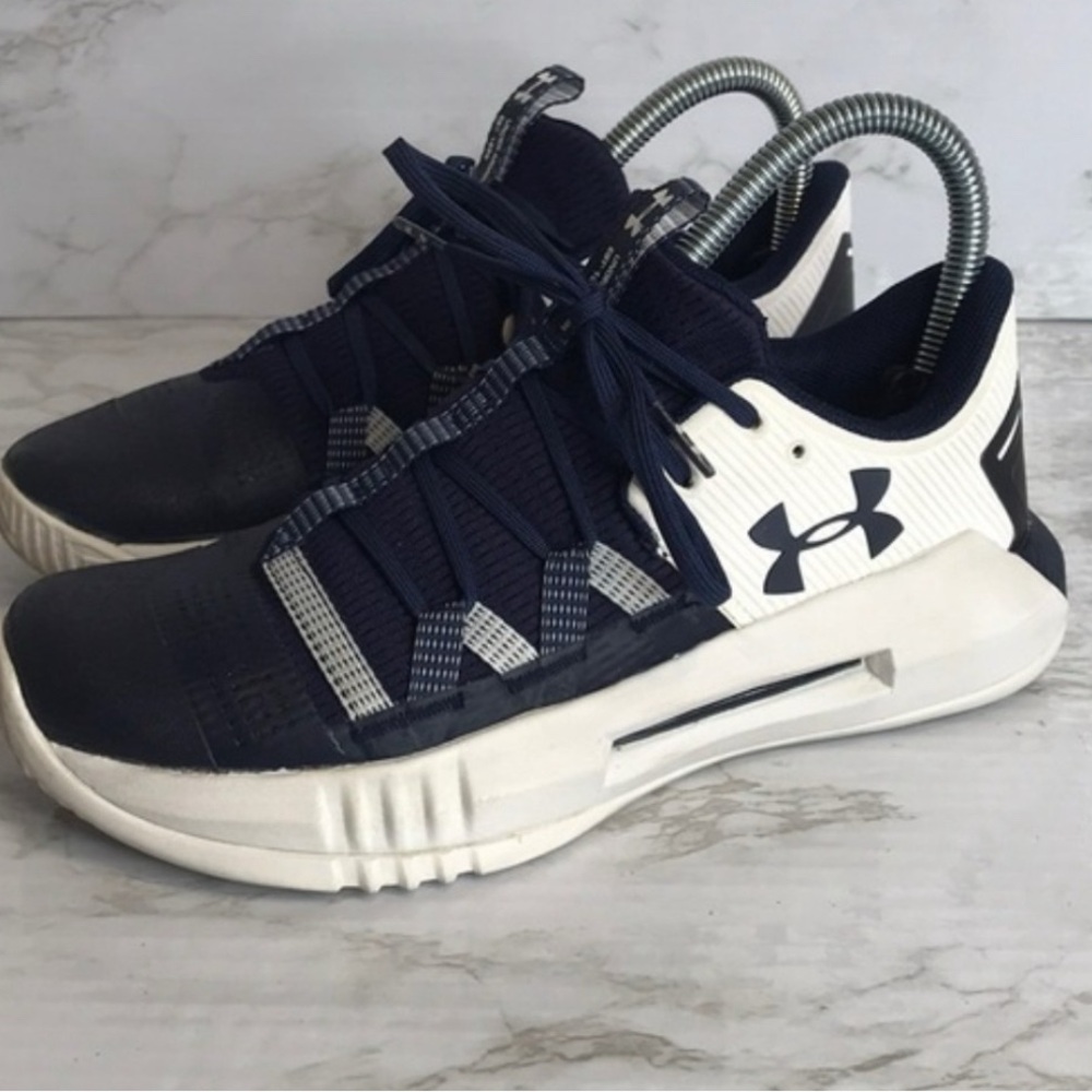 Under Armour Dark Blue and White Athletic Shoes